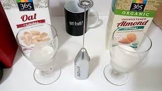 Oat Milk vs Almond Milk part 2 Frothing Test [upl. by Lynette723]