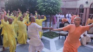 ISKCONDelhi Devotees Dancing on Hare Krishna Mahamantra Kirtan [upl. by Nedrud]