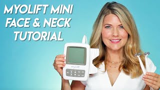 Myolift Mini Microcurrent Full Face and Neck Tutorial  Over 40 [upl. by Alleb753]