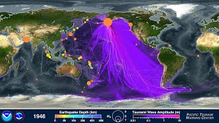 120 Years of Earthquakes and Their Tsunamis 19012020 [upl. by Fidelity374]