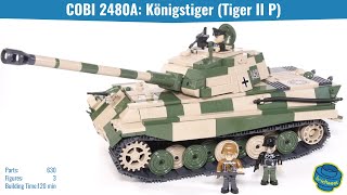 COBI 2480A Königstiger Tiger II P  NEW  Speed Build Review [upl. by Ardnaiek84]