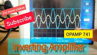 Inverting Amplifier Using Opamp  Circuit Diagram  Breadboard WiringOutput on DSO [upl. by Notnirb]