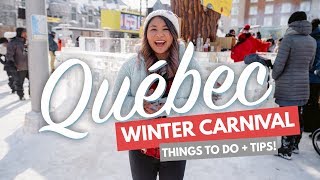 QUEBEC WINTER CARNIVAL  10 Things to do at Carnaval ft the Parade Ice Sculptures amp Food [upl. by Essilem413]