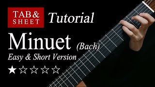 Minuet Bach  Guitar Lesson  TAB [upl. by Ahsekal]