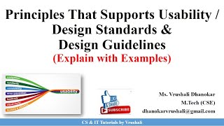 HCI 51 Principles That Supports Usability  Design Standards amp Design Guidelines [upl. by Salvadore]