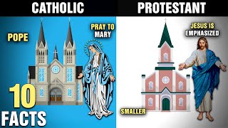 10 Differences Between CATHOLIC and PROTESTANT Christians [upl. by Krantz]