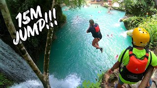 Kawasan Falls Canyoneering  15M CLIFF JUMPS  Cebu Waterfalls  Philippines Travel Guide [upl. by Etnoved]