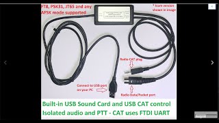 Icom USB Digimode Interface PSK31 FT8 JT9 JT65 13 Pin Din Acc version [upl. by Llertnov]