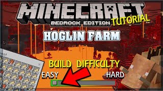 Hoglin Farm Tutorial Minecraft Bedrock [upl. by Kutzer]