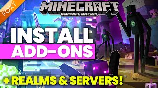 MCPE  BEDROCK  How to install Addons Easy Tutorial [upl. by Duck]