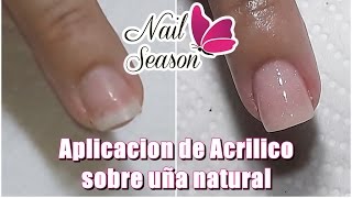 Acrilico en uñas naturales para principiantes base completa [upl. by Olmsted]