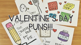 7 DIY Valentines PUNS Cards  Doodle with Me [upl. by Nyar]