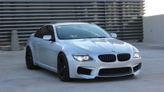 BMW E63 650i Exhaust sound  M6 Front Bumper  Muffler Delete amp walk around [upl. by Ennayr]