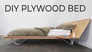 DIY Plywood Bed  Requires just 4 basic power tools [upl. by Aerdnas]