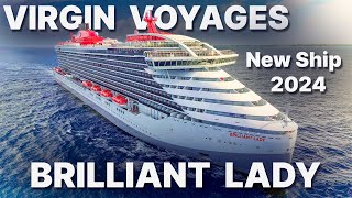 VIRGIN VOYAGES  BRILLIANT LADY New Ship coming in 2024  Cruise VIRTUAL TOUR [upl. by Yrolam762]