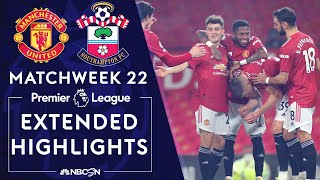 Manchester United v Southampton  PREMIER LEAGUE HIGHLIGHTS  222021  NBC Sports [upl. by Lanoil]