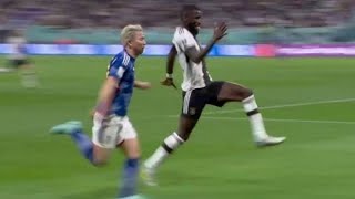 Antonio Rüdiger SPEED FUNNY VS JAPON [upl. by Fee674]