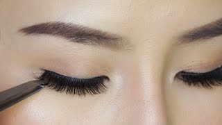 How to Apply False Eyelashes For Beginners [upl. by Sima]