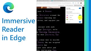 How to use the Immersive Reader in the Microsoft Edge browser [upl. by Nailuj]