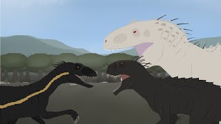 Indominus Rex VS Indoraptor VS Scorpius Rex [upl. by Aidas842]