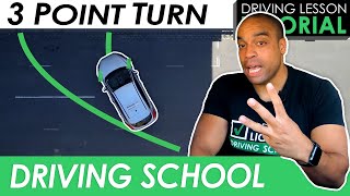 How to do a 3 Point Turn Manoeuvre  Driving Tutorial  Updated 2023 [upl. by Kenny925]