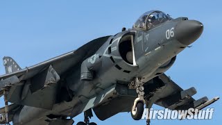 AV8B Harrier Jump Jet Demonstration  Yuma Airshow 2019 [upl. by Hrutkay404]