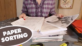 ASMR Paper Sorting • Shuffling Paper Plastic Sheet Protectors Ripping Paper Writing Sounds [upl. by Silecara]