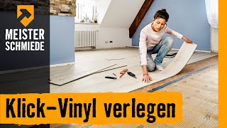 KlickVinyl verlegen  HORNBACH Meisterschmiede [upl. by Ibmat]