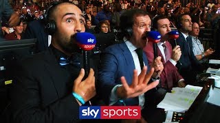 SKY COMMENTATORS SHOCKED LIVE REACTION TO ANTHONY JOSHUA KNOCK DOWN [upl. by Reggy]