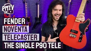 Fender Noventa Telecaster  A Single P90 Rock amp Roll Machine  Review amp Demo [upl. by Rofotsirk]