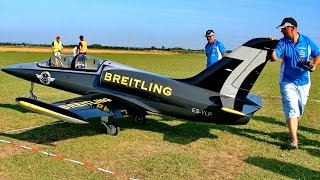 THE WORLD´S BIGGEST RC SCALE MODEL TURBINE JET L39 ALBATROS XXXL  Euroflugtag Rheidt 2016 [upl. by Stephani]