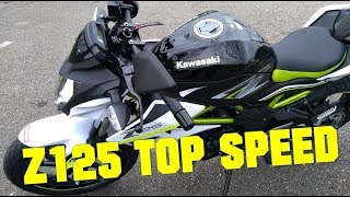 KAWASAKI Z125 TOP SPEED [upl. by Nasas]