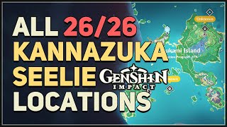 All 26 Kannazuka Seelie Locations Genshin Impact [upl. by Cazzie]