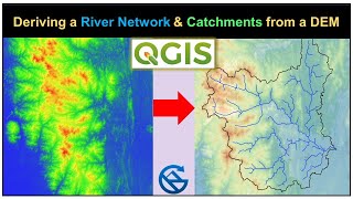 Deriving River Network amp Catchments from a DEM using QGIS [upl. by Reivazx254]