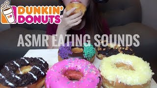 ASMR Doughnuts  Dunkin Donuts  Soft Eating Sounds No Talking [upl. by Aynnat]