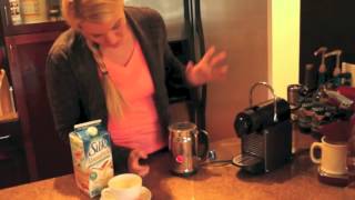 Nespresso Aeroccino Plus Frother Review Frothing Almond Milk [upl. by Vic481]