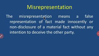 Misrepresentation [upl. by Rolo]