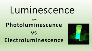 Photoluminescence vs Electroluminescence Material science [upl. by Ahsinert]