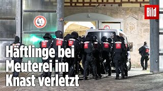 Gefängnismeuterei Polizei stürmt Knast in Thüringen  JVA Untermaßfeld [upl. by Aramoj]