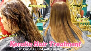 Keratin Hair Treatment  Detailed QnA Damage Extenso Rebounding Frizzy hair [upl. by Aes]