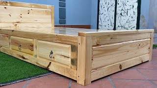 Creative Design – How To Build A Storage Bed with Drawers [upl. by Townshend]