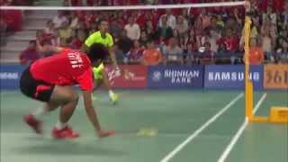 HD F  2014 Asian Games  MS  LIN Dan vs CHEN Long [upl. by Ealasaid]