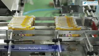 Automatic Pouch Packing System  Bundling and wrapping  Flexiwrap ST [upl. by Ertnom]