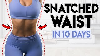 SNATCHED WAIST amp ABS in 10 Days  5 minute Home Workout [upl. by Tonkin389]